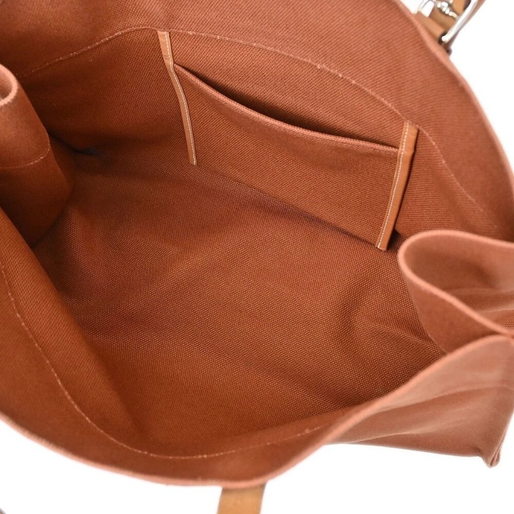 Hermes Brown Canvas Etriviere Elan Tote Bag AR□O 115691 - Picture 9 of 10